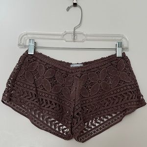Eberjay Lace Crochet Swimsuit Shorts Cover-Up S/M